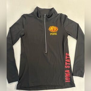 Victoria Secret Pink Iowa State Ultimate Half Zip Pullover, Size Medium